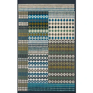 Rugs Modern mira 1199 Yeşil Turkuaz Geometrik Soyut Desenli  Baskılı Halı