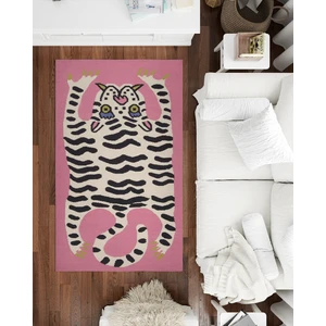Rugs Modern mira 1136 Pembe Kaplan Figürlü  Dokuma Taban Halı
