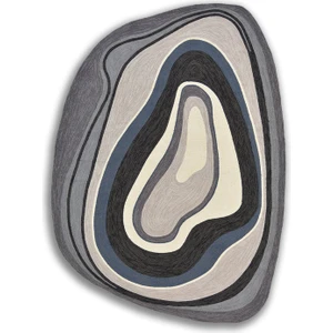 Rugs Modern Mira 1123 Mavi Gri Asimetrik Formda Soyut Figürlü Dokuma Taban Halı