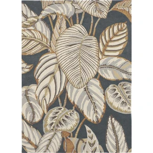 Rugs Modern mira 1111 Botanik Temalı Gri Sarı Dokuma Taban Halı
