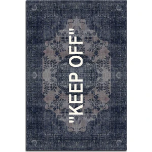 Rugs Modern Mira Keep Off Yazılı Lacivert Klasik Modern Halı