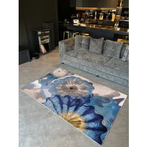 Rugs Modern mira 1033 Mavi Gri Soyut Desen Dokuma Taban Halı