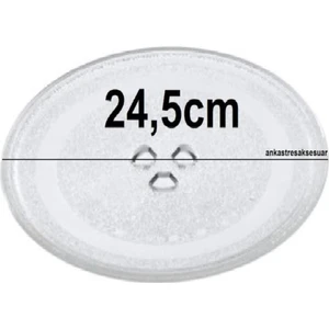 Regal Mikrodalga Fırın 3 Tırnaklı Yuvarlak Cam Tabak Tepsi 24,5cm