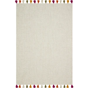 Rugs Modern Moroccan 9003 Bej Renkli Püsküllü Bohomian ve Modern Kilim