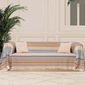 Softmicro Zikzak Desenli 180X220 cm Koltuk Örtüsü Şalı, Kanepe Örtüsü, Tv Battaniyesi Çok Renkli