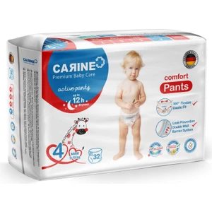 Carıne Actıve Külot Bebek Bezi 4 Numara Maxı 32 Adet