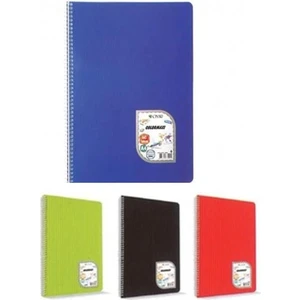 A4 Colormaxi Spiralli Defter Plastik Kapak Çizgili 60 Yaprak 4 Adet