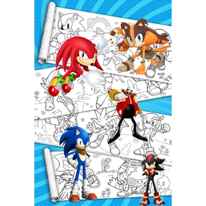 Sonic Boom - Sonic Karakterleri - Dev Boyama Kağıdı - Boyama Rulosu - Büyük Boy 5 Metre Uzunluk
