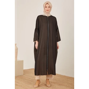 Çift Taraflı Kolu Taşlı Ferace 23Y8401 Siyah