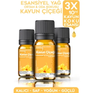 Kavun Çiçeği Esansiyel Yağ Oda Kokusu 3 Adet 10ML Set Aromatik Buhardanlık Difüzör Uçucu Yağ