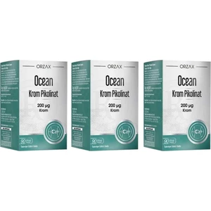 Ocean Krom Pikolinat 200 Mcg 90 Kapsül 3 Kutu