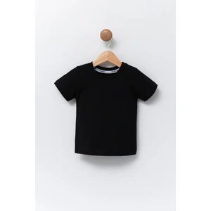 Çocuk Bisiklet Yaka Basic Düz T-Shirt %100 Pamuk
