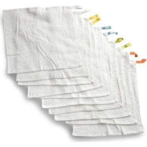 IKEA Unisex Çocuk Beyaz Krama 10 Adet 30X30 cm Havlu Seti Bebek El Havlusu Peçet