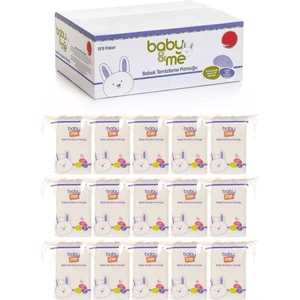 Baby Me Bebek Temizleme Pamuğu %100 Saf Pamuk 60'lı Poşet 15 Paket