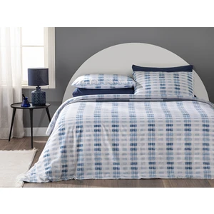 English Home Modern Square Kolay Ütülenir Tek Kişilik Nevresım Setı 160 x 220 cm Mavi