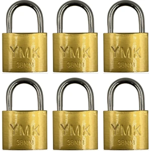 Yuma Kilit Ymk Kancalı Asma Kilit Kısa Sarı 1 Paket ( 6 Adet ) 38MM