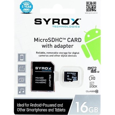 Yakamoz Syrox MC16 Microsd 16GB Hafıza Kartı Fiyatı