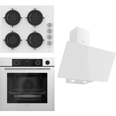 Ferre Steamart&fryart Serisi Buharlı Pişirme Beyaz Set (CS206 + XE64CB +D078