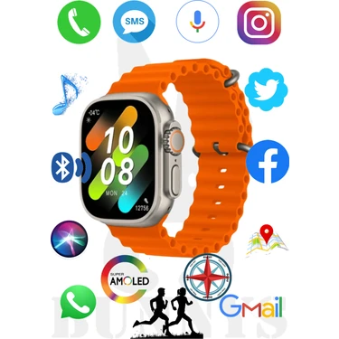 Rabbit Store Akıllı Saat Konuşma Özellikli Watch 8 Ultra 49MM Amoled