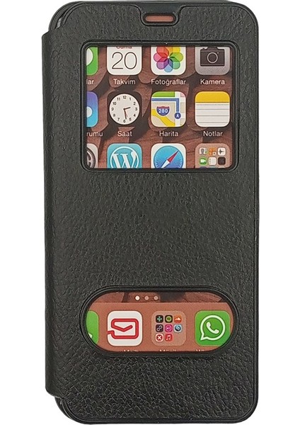 Samsung S9 Plus ile Uyumlu Pencereli Kapaklı Magnum Kılıf