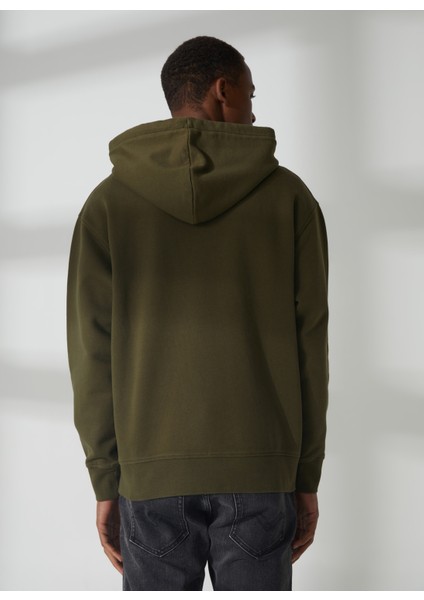 Kapüşon Yaka Yeşil Erkek M652900022890P Sweatshirts Relaxed fırsatları