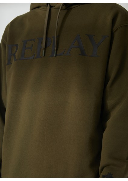 Kapüşon Yaka Yeşil Erkek M652900022890P Sweatshirts Relaxed indirimleri