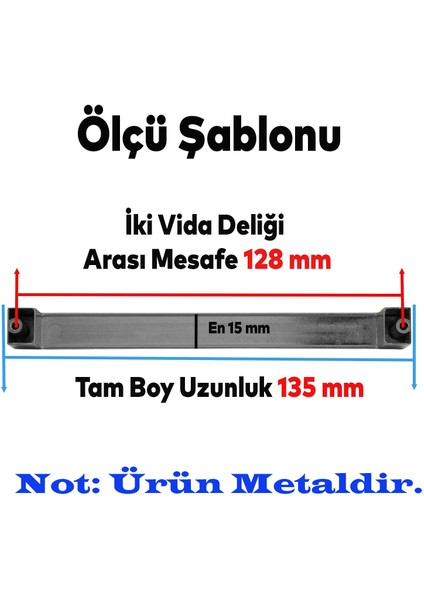 Mobilya Mutfak Dolabı Çekmece Dolap Kapak Kulpu Kulbu Füme 128 mm Metal Kulp fiyatları