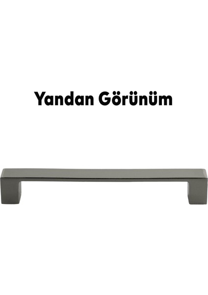 Mobilya Mutfak Dolabı Çekmece Dolap Kapak Kulpu Kulbu Füme 128 mm Metal Kulp fırsatları