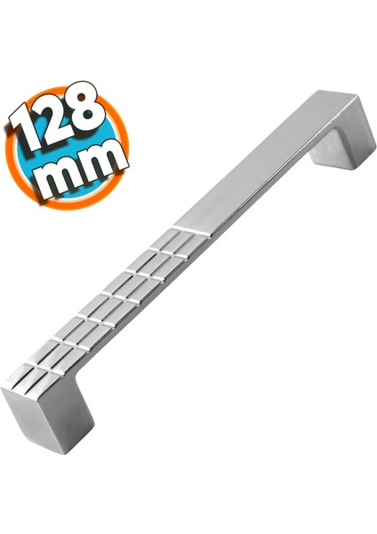 Mobilya Mutfak Dolabı Çekmece Dolap Kapak Kulpu Kulbu Krom 128 mm Metal Kulp