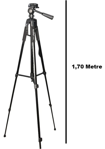 Neepho Tripod Bluetooth Kumandalı Aliminyum Gövdeli Profesyonel Telefon Tutucu Çantalı 170 cm Kamera Standı 3 Ayak