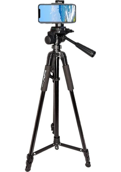 Neepho Tripod Bluetooth Kumandalı Aliminyum Gövdeli Profesyonel Telefon Tutucu Çantalı 170 cm Kamera Standı 3 Ayak