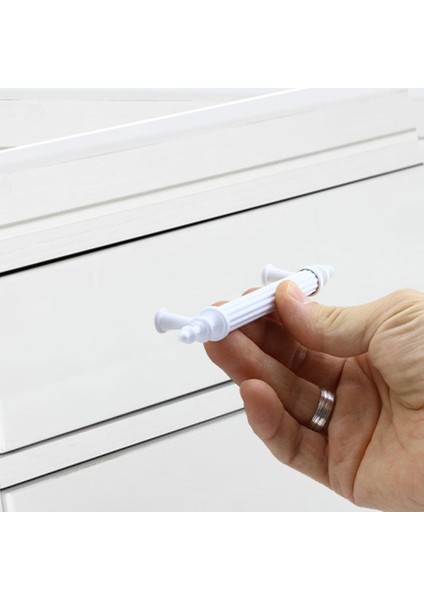 Mobilya Banyo Mutfak Dolabı Çekmece Dolap Kapak Kulpu Kulbu Beyaz 96 mm Metal Kulp