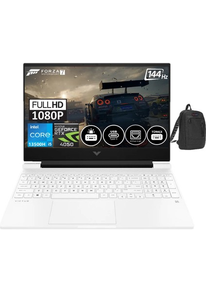 Hp Victus Gaming 15-FA1035NT 13.nesil I5-13500H 64GB 1tb SSD 6gb RTX4050 15.6 Inç Fhd 144 Hz Freedos Taşınabilir Bilgisayar 7N9V4EAW08+ZETTAÇANTA