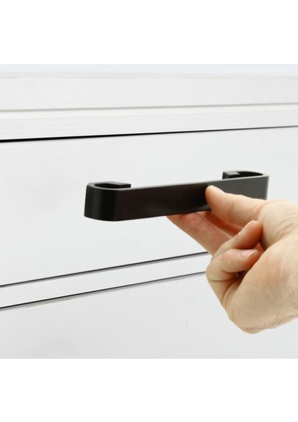 Mobilya Dolap Kapak Çekmece Kulpu Mat Siyah Metal 128 mm fiyatları