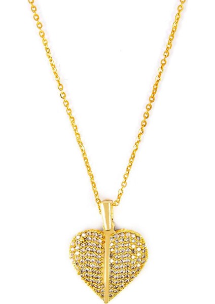 Zirkon Kaplama Kalp Kolye « »