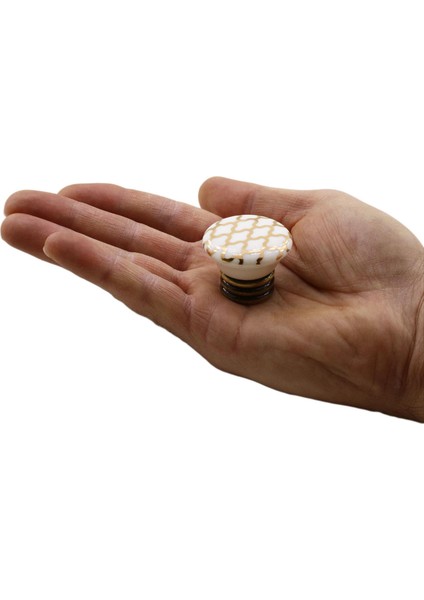 Porselen Düğme Mobilya Çekmece Dolap Kapak Kulpu Kulbu Beyaz Antik Sarı fırsatları