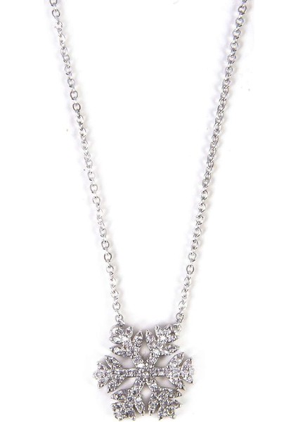 Zirkon Kaplama Kar Tanesi Kolye