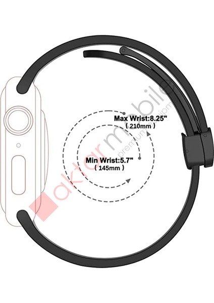 Apple Watch 6 Se 5 4 3 2 1 44 mm 42 mm Uyumlu Silikon Kordon Magnetik D Tokalı Spor Tarzı Kayış