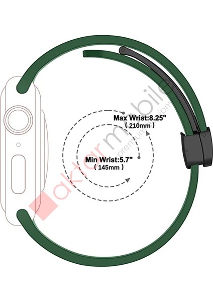 Apple Watch 6 Se 5 4 3 2 1 44 mm 42 mm Uyumlu Silikon Kordon Magnetik D Tokalı Spor Tarzı Kayış