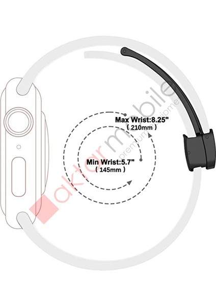Apple Watch 7 8 45 mm Uyumlu Silikon Kordon Magnetik D Tokalı Spor Kayış Mıknatıslı Toka fırsatları