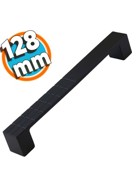 Mobilya Mutfak Dolabı Çekmece Dolap Kapak Kulpu Kulbu Siyah 128 mm Metal Kulp