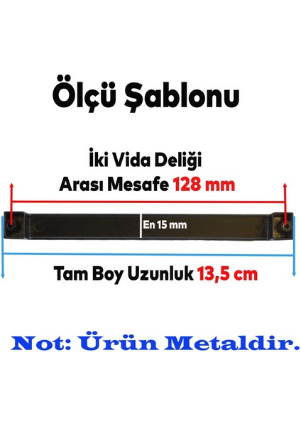 Mobilya Mutfak Dolabı Çekmece Dolap Kapak Kulpu Kulbu Siyah 128 mm Metal Kulp fiyatları