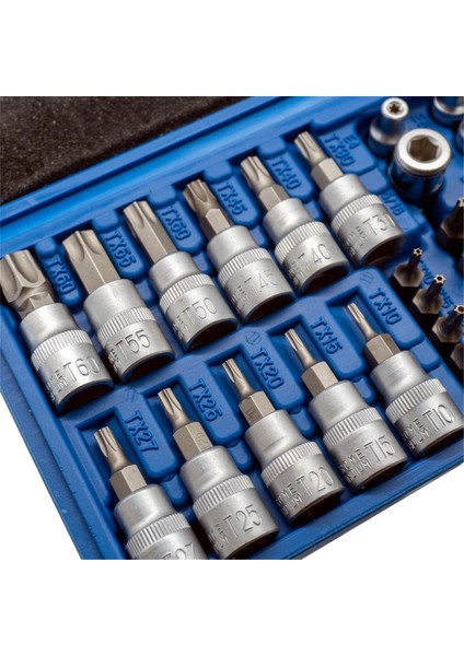5529 3/8" - 1/4" Iç-Dış Torx Bits Uçlu Lokma Anahtar Takımı 34 Parça
