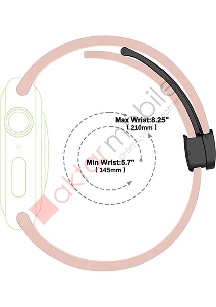 Apple Watch 7 8 41 mm Uyumlu Silikon Kordon Magnetik D Tokalı Spor Kayış Mıknatıslı Toka fırsatları