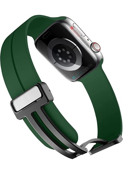Apple Watch Ultra 49 mm Uyumlu Silikon Kordon Magnetik D Tokalı Spor Kayış Mıknatıslı Toka fiyatları