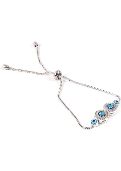 Zirkon Kaplama Sıralı Taşlı Bileklik