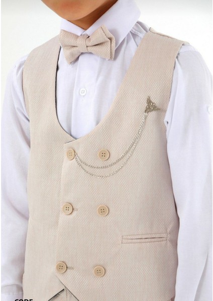 Erkek Çocuk Yelekli Takım Krem fiyatları