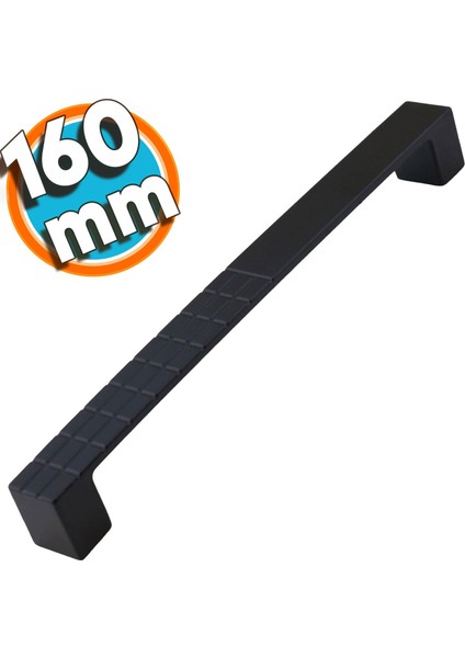 Mobilya Mutfak Dolabı Çekmece Dolap Kapak Kulpu Kulbu Siyah 160 mm Metal Kulp
