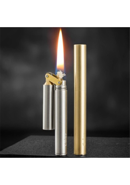 Ultra Ince Benzinli Silindir Çakmak Gümüş modelleri