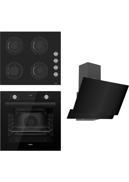 Flowart Serisi Siyah Set (CS205 + QMS63CS +D063 )